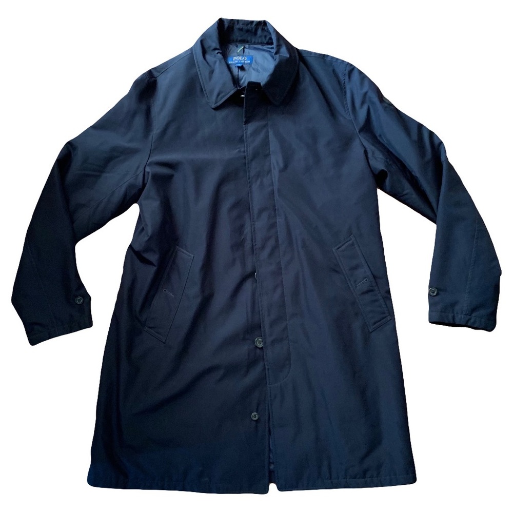 LIKE NEW Polo By Ralph Lauren Navy Blue Overcoat Large